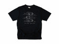 Funny cycling T-shirt in Black, three water bottles, 'Go With the Flow', for cyclists