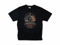 Cycling T-shirt in Black, Abe Lincoln Bike: Abraham Lincoln riding a bike before the US flag, America 250 and 4th of July gift for cyclists