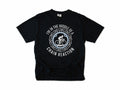 Funny cycling T-shirt in Black, 'I'm in the middle of a chain reaction', a cyclist in a chainring, for road cyclists