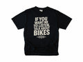 Funny cycling T-shirt in Black, 'If You Want Me To Listen, Talk About Bikes', for cyclists